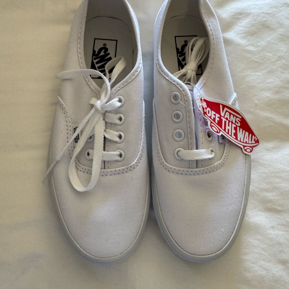 Vans Classic White Lace-Up Sneakers